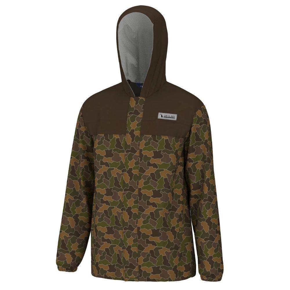 RAIN JACKET, Color: BROWN, Size: SMALL, Style: L1300031