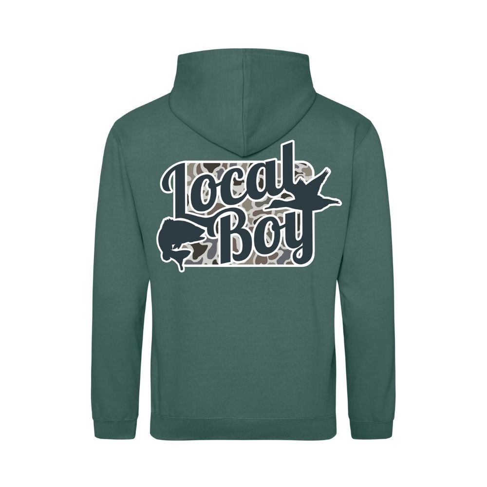 BRUSHWOOD HOODIE OPEN SEASON LOCALFLAGE, Color: MOSS GREEN, Size: SMALL, Style: L1310036