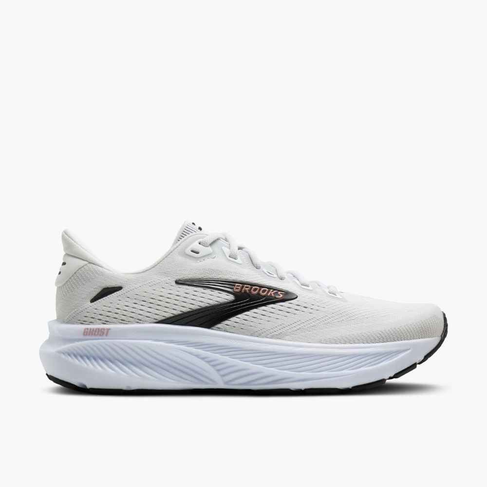 W GHOST 18 WIDE, Color: WHITE/BLACK/ROSE GOLD, Size: 7.5