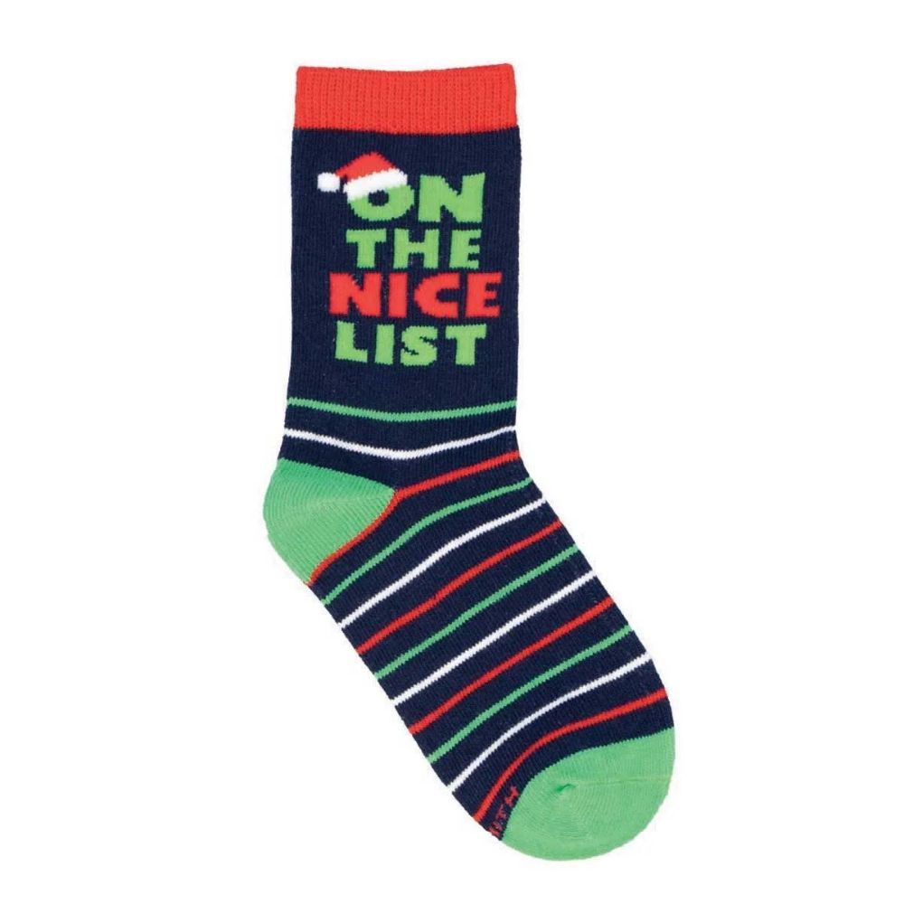 KIDS THE NICE LIST, Color: NAVY, Size: 4-7