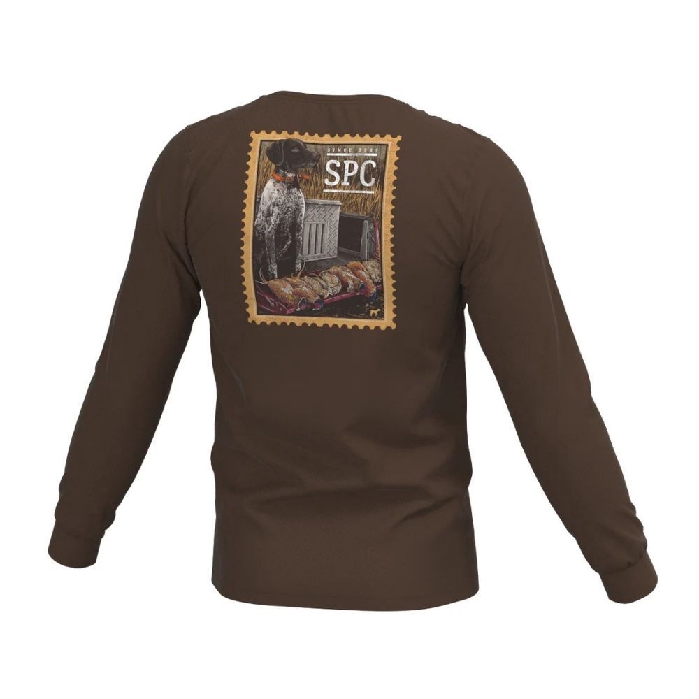 Y MIXED BAG LONGSLEEVE POCKET TEE, Color: GUNSTOCK, Size: X SMALL, Style: YSLT782