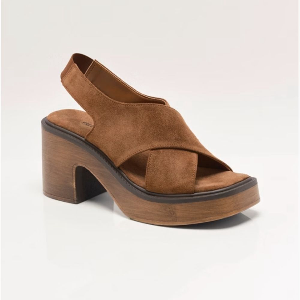 CORA PLATFORM CLOG, Color: COGNAC, Size: 37