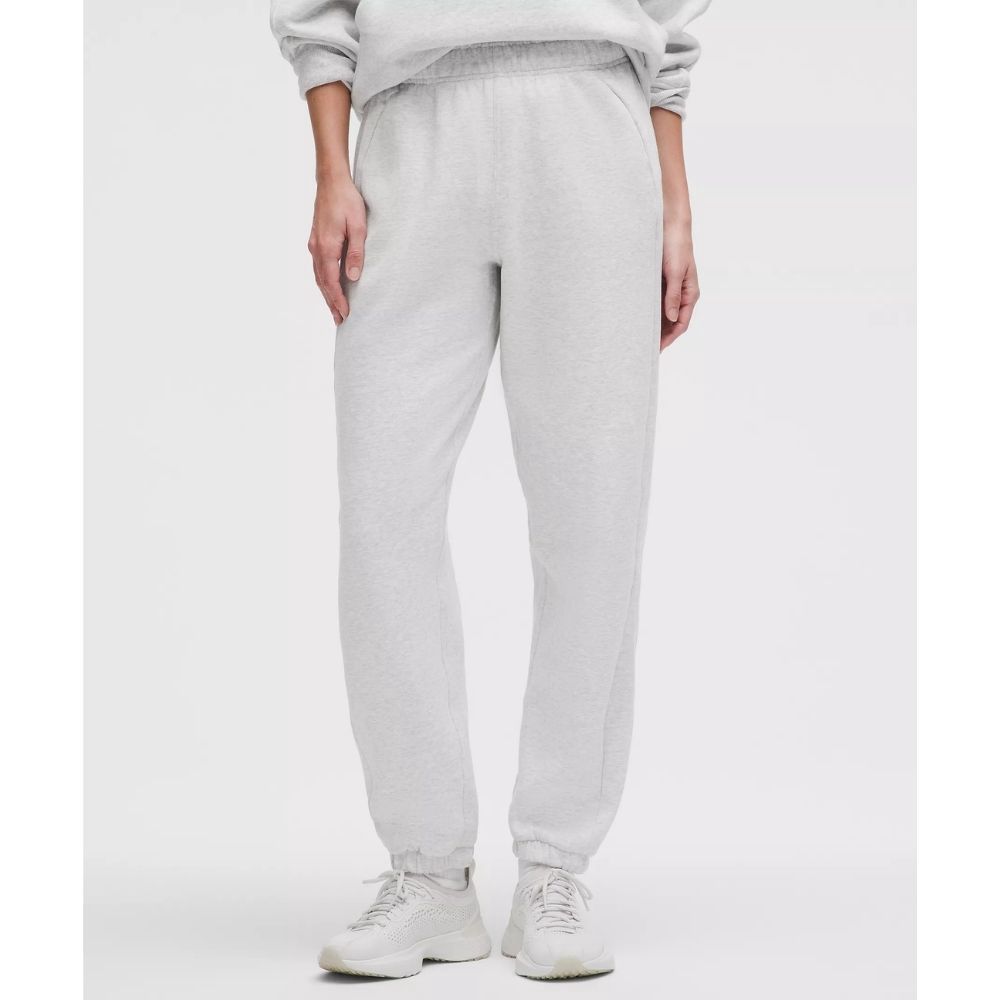 SCUBA MID RISE OVERSIZED JOGGER REGULAR, Color: HEATHERED CORE ULTRA LIGHT GREY, Size: SMALL, Style: LW5HVOS
