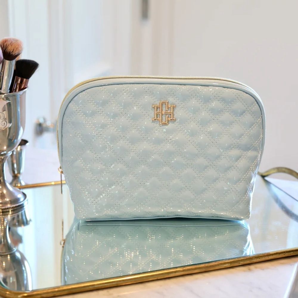 CAPRI LARGE POUCH, Color: LIGHT BLUE PATENT, Style: P38548