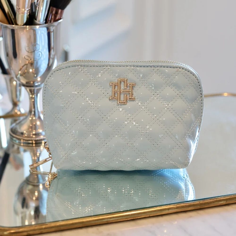 IBIZA SMALL POUCH, Color: LIGHT BLUE PATENT, Style: P38549