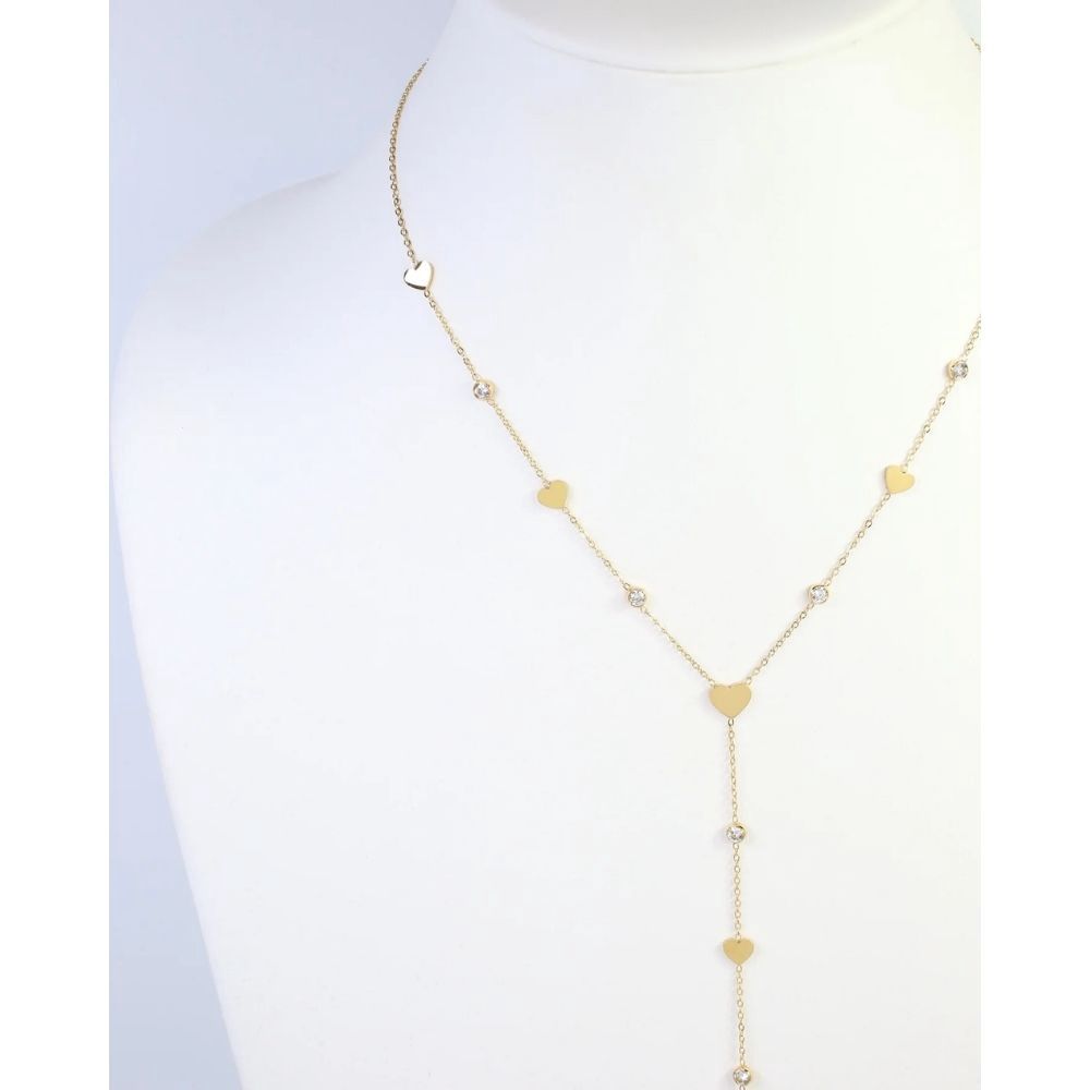 STOCKBRIDGE HEART Y NECKLACE, Color: GOLD, Style: N40544