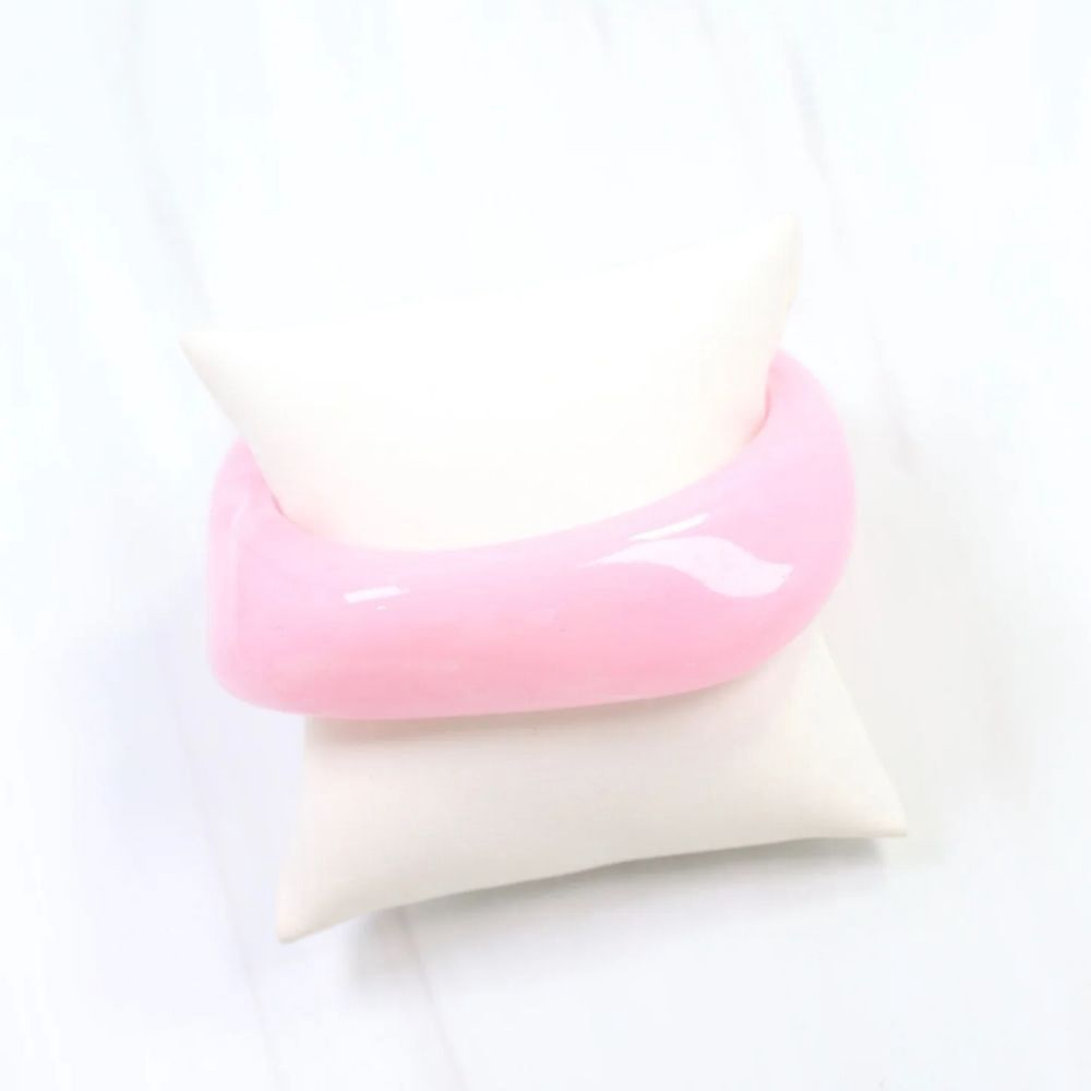 CHELSEA GEOMETRIC BANGLE BRACELET, Color: PINK, Style: B40516