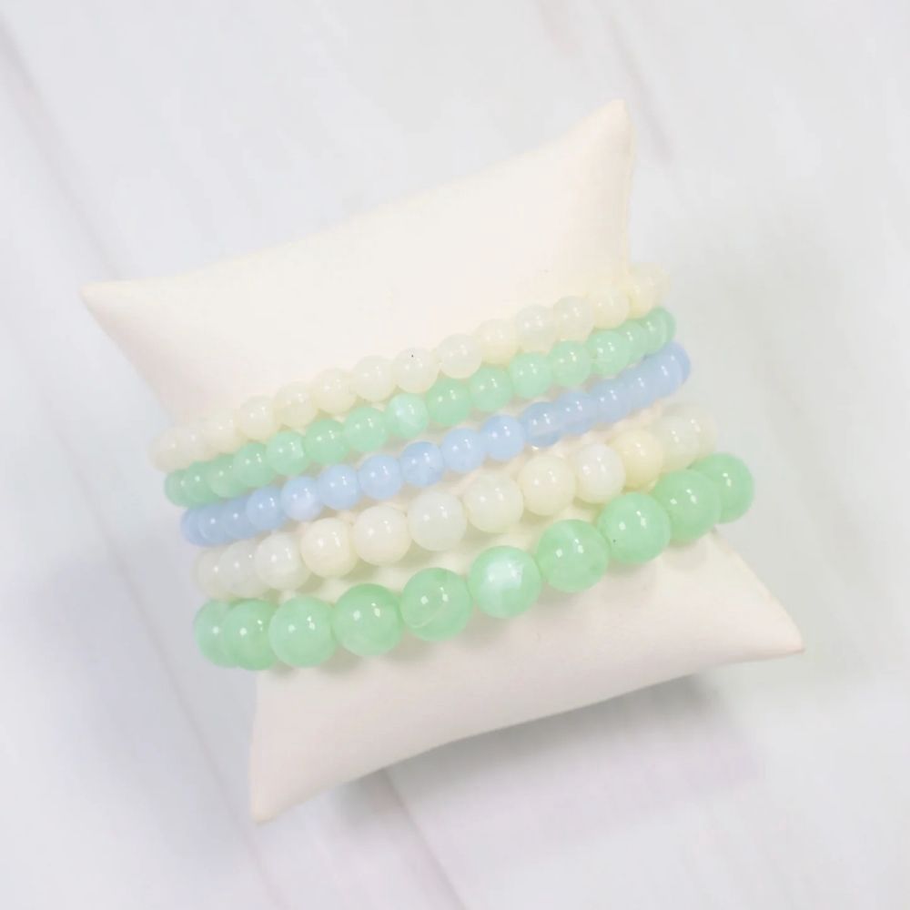 AMHERST BEADED BRACELET SET, Color: BLUE MULTI, Style: B40504