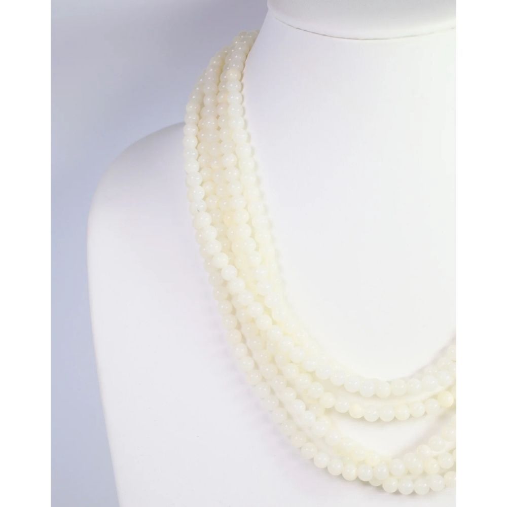 BROOKLINE  LAYERED BEADED NECKLACE, Color: IVORY, Style: N40511