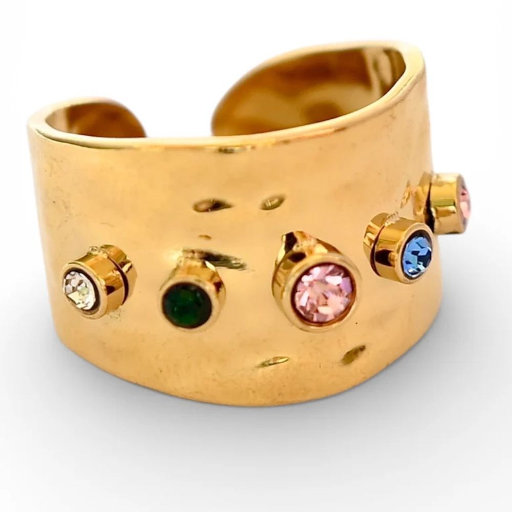 ELEMENTS RING, Color: MULTI/GOLD METAL