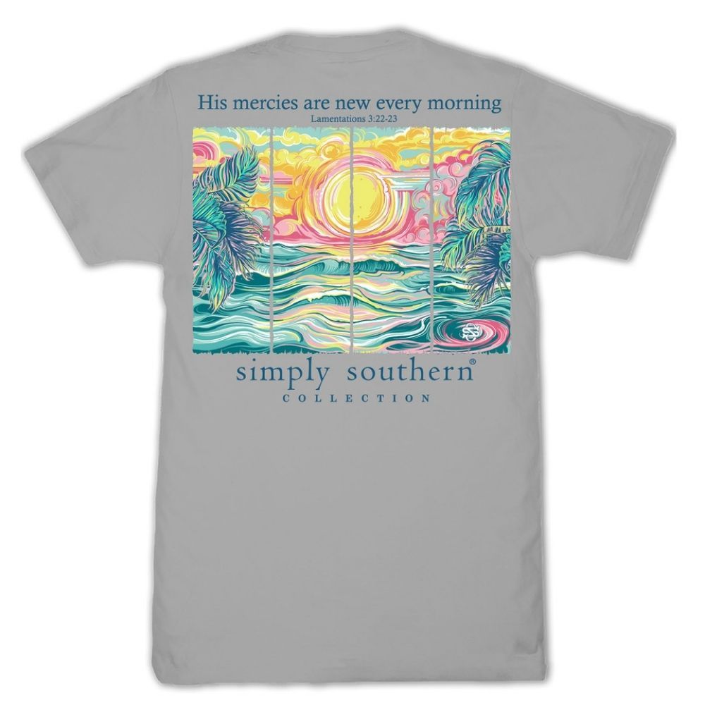 HIS MERCIES ARE NEW EVERY MORNING TEE HIS MERCIES ARE NEW EVERY MORNING TEE, Color: LUNAR, Size: SMALL