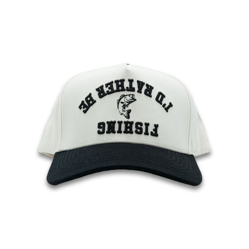 I'D RATHER BE FISHING HAT, Color: BLACK/IVORY
