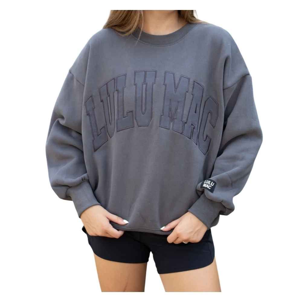 LULU MAC MONO SWEATSHIRT, Color: DARK GREY, Size: X SMALL