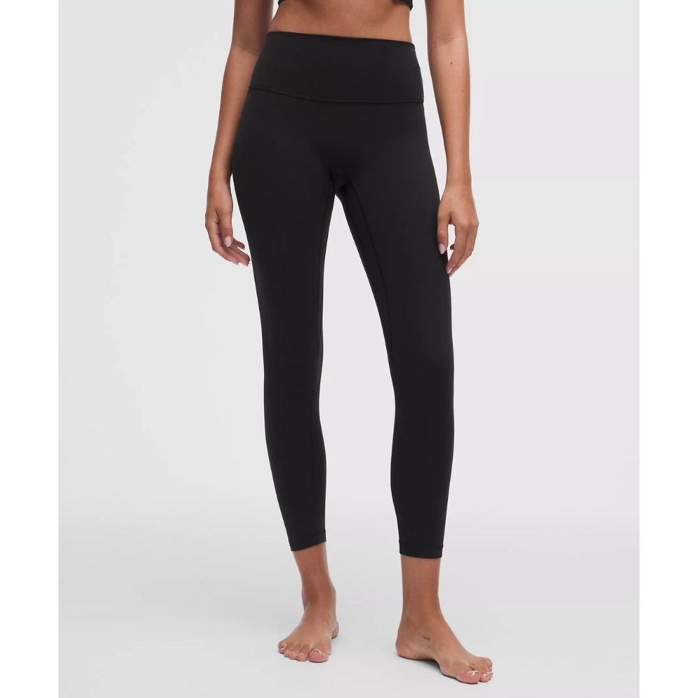 LULULEMON ALIGN NO LINE HIGH RISE PANT 25", Color: BLACK, Size: 8, Style: LW5IDCS