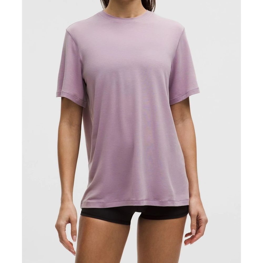 JERSEY TRAINING SHORT SLEEVE SHIRT, Color: LOTUS LAVENDER, Size: 2, Style: LW3HQUS