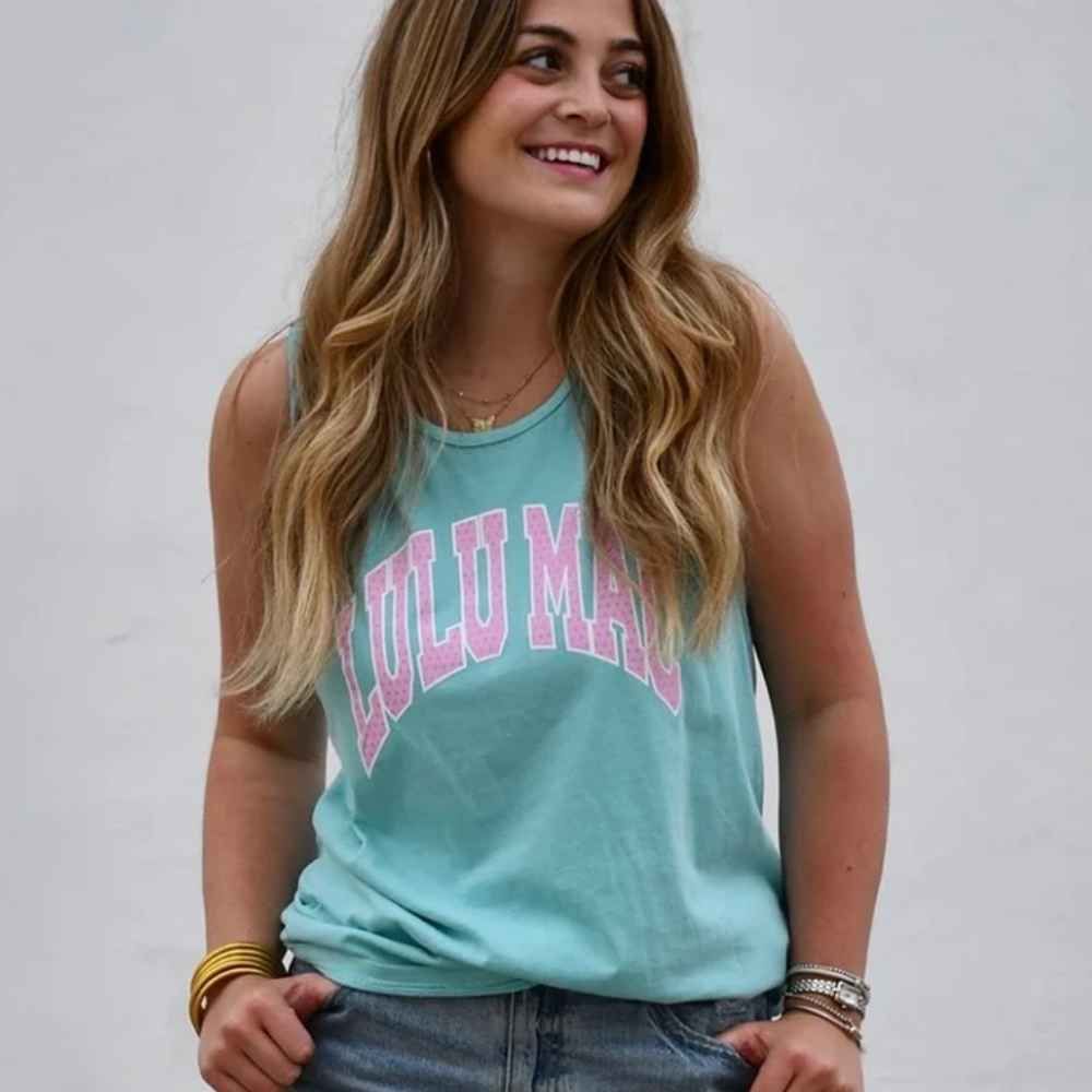 ADULT COMFORT COLORS TANK, Color: POLKA DOT CHALKY MINT, Size: SMALL