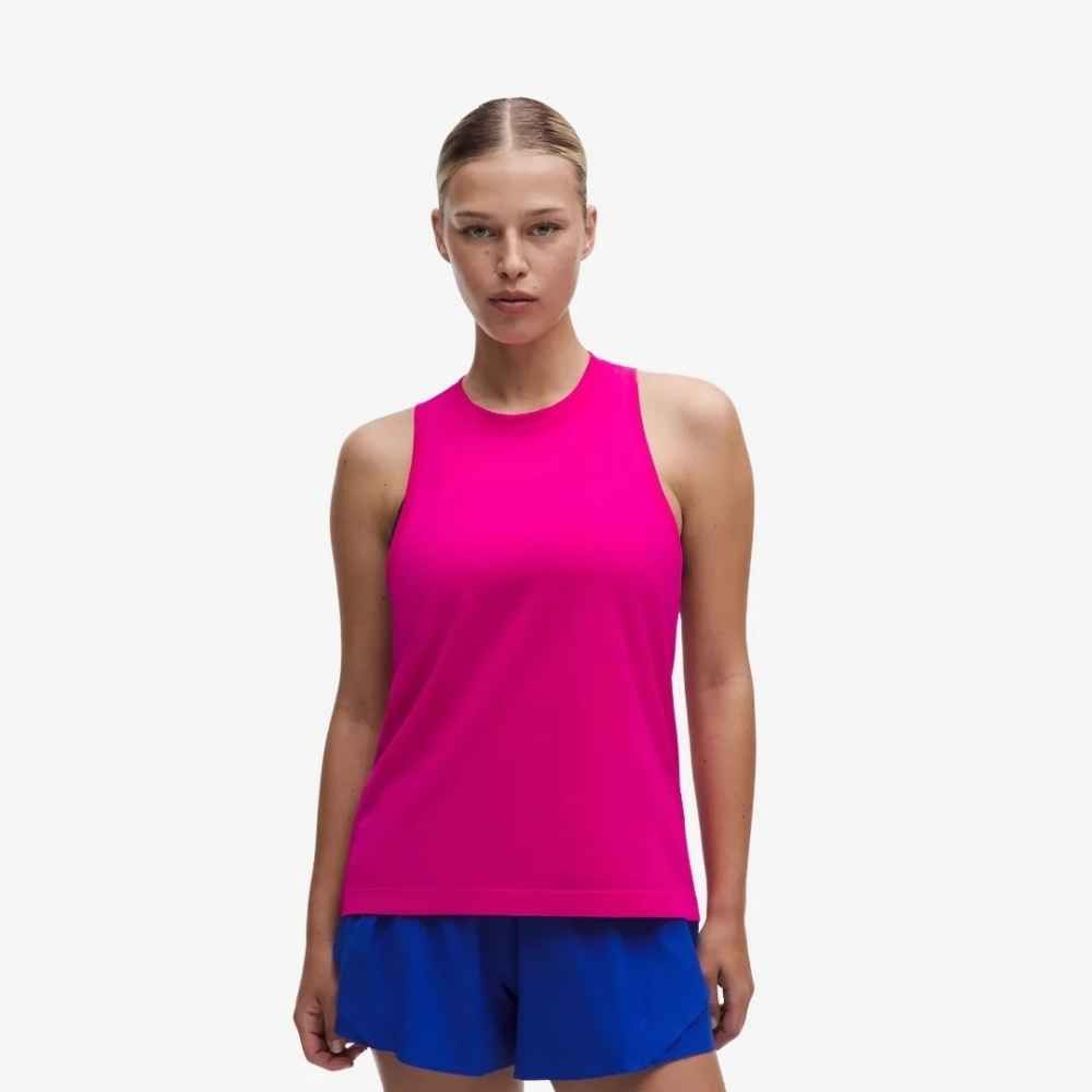 SWIFTLY RELAXED TANK TOP HIP LENGTH UPDATED FIT, Color: PINK FLARE, Size: 0, Style: LW1FKES