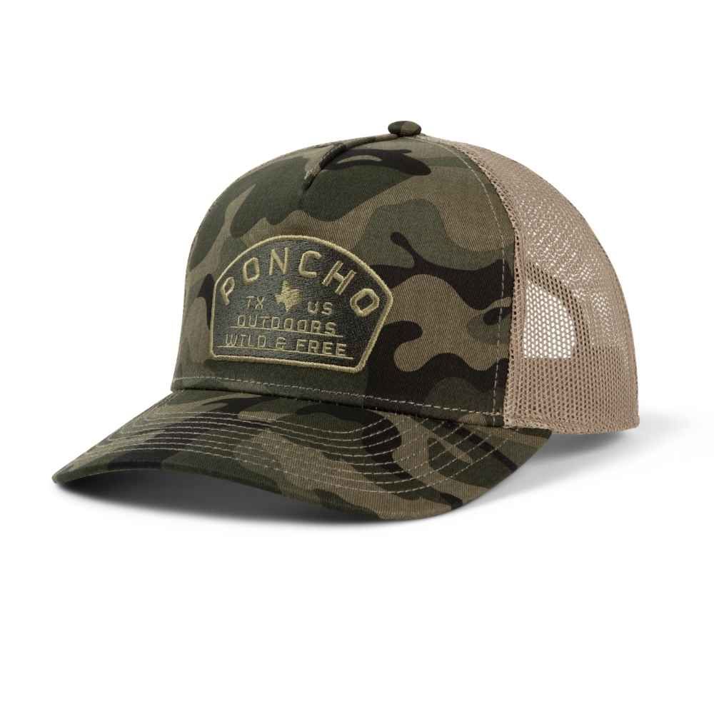 CAMO WILD AND FREE TRUCKER HAT CAMO WILD AND FREE TRUCKER HAT