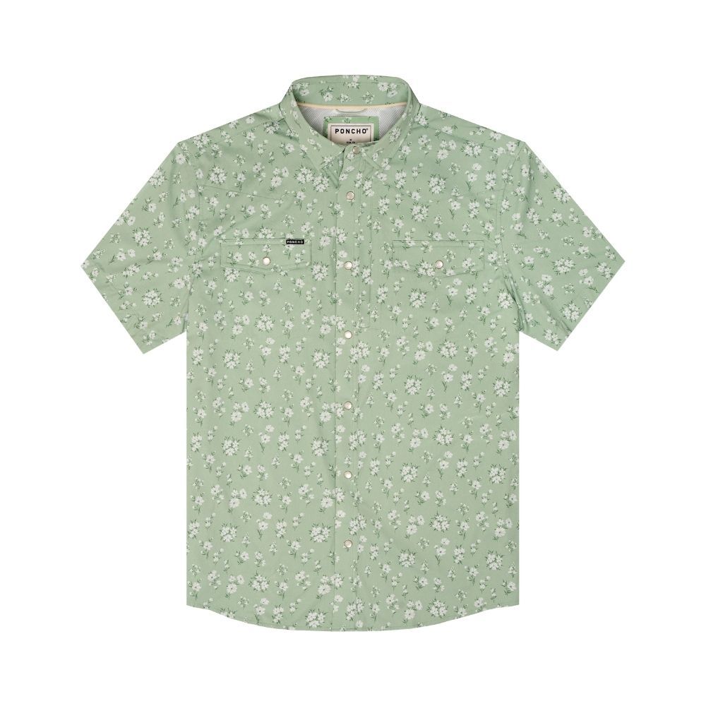 THE BAT MASTERSON, Color: GREEN DAISY FLORAL PRINT, Size: MEDIUM