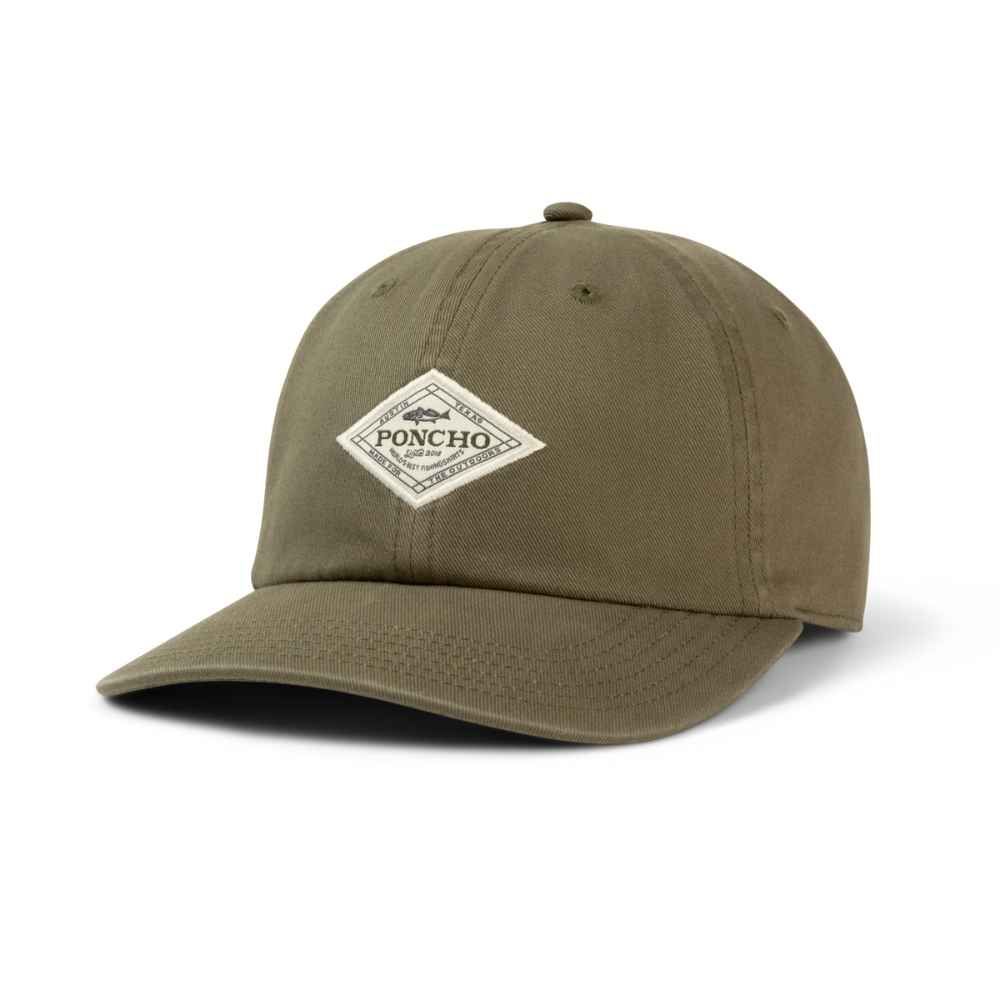 OLIVE DIAMOND PATCH HAT, Color: OLIVE