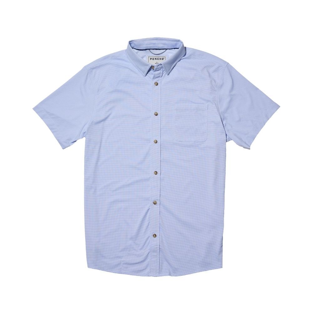 THE COPANO, Color: BLUE MICROCHECK, Size: SMALL