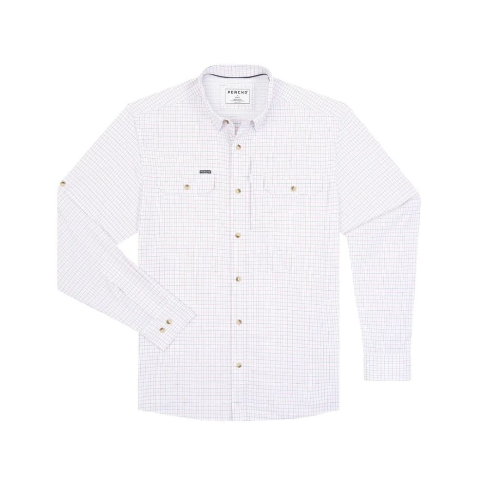 THE 150, Color: RED AND BLUE WINDOWPANE PLAID, Size: MEDIUM