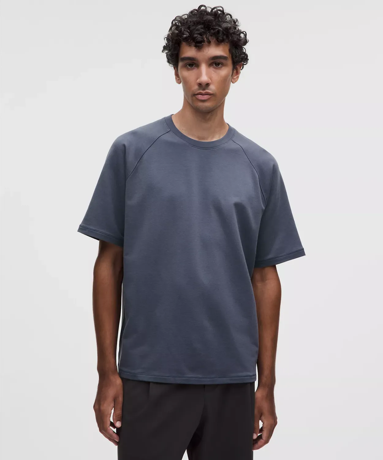 BUTTERY LOOPBACK SHORT SLEEVE SHIRT, Color: DUSTY DIAMOND, Size: SMALL, Style: LM3GSGS