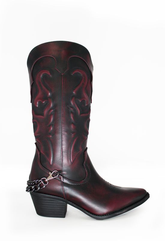 Bota Maquech Oxidado Vino.