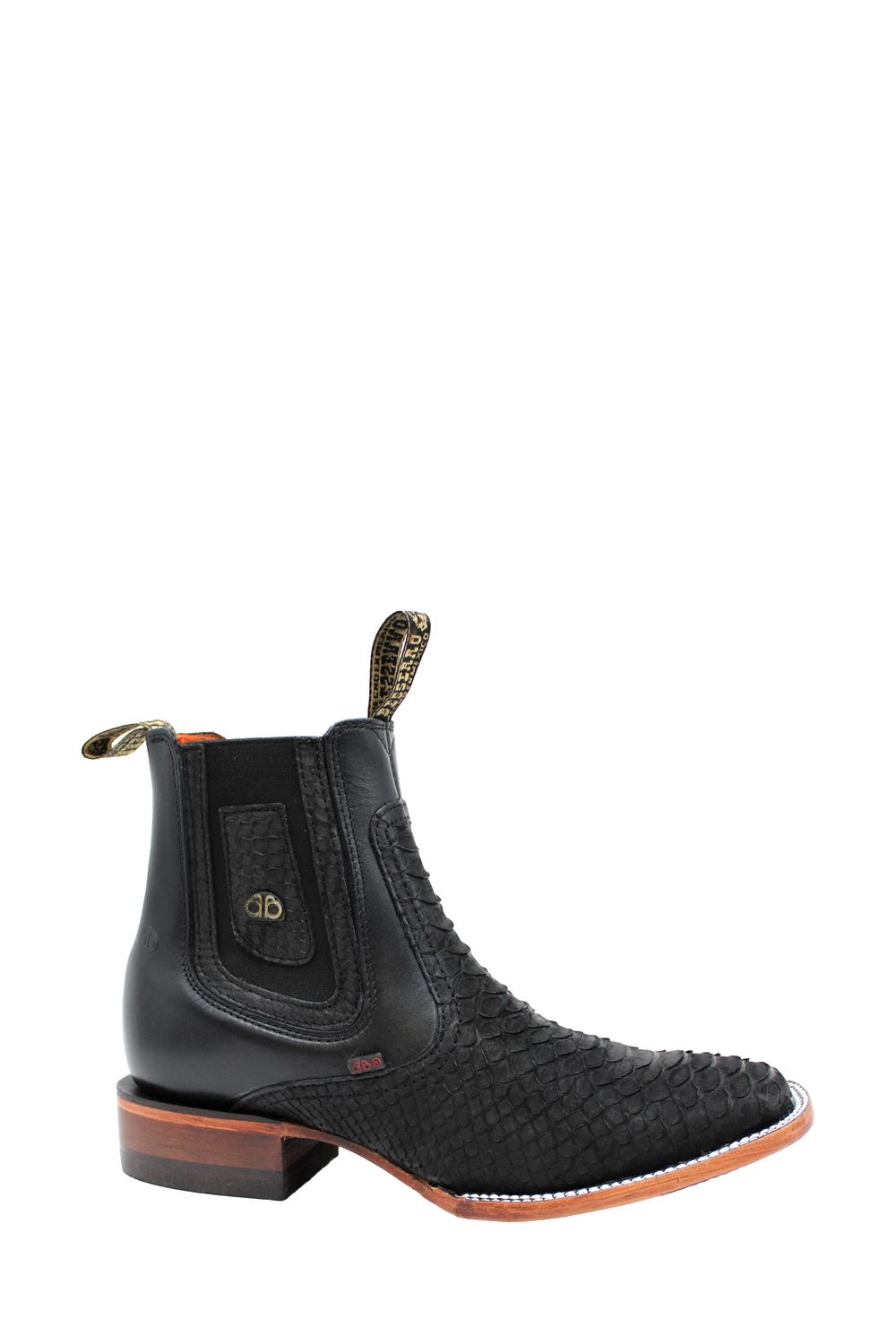 Botín Rodeo Besserro Python Negro.
