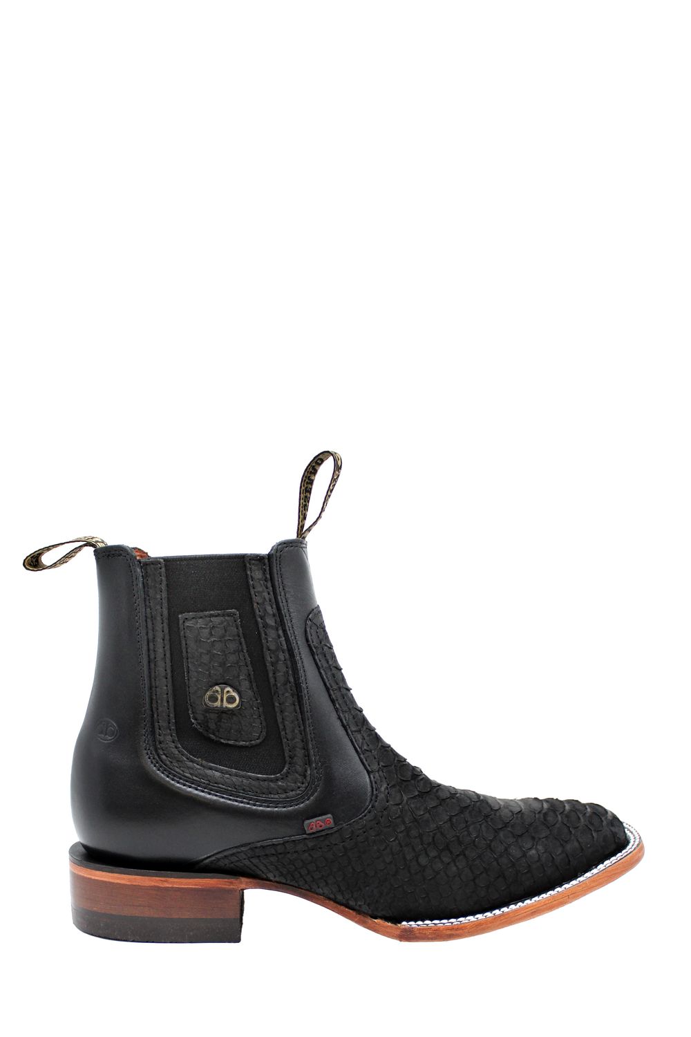 Botín Rodeo Besserro Python Negro.