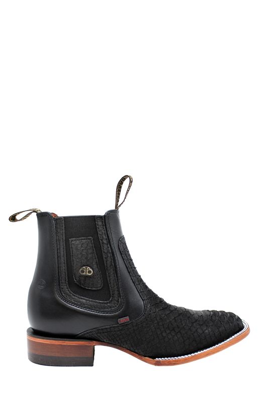 Botín Rodeo Besserro Python Negro.