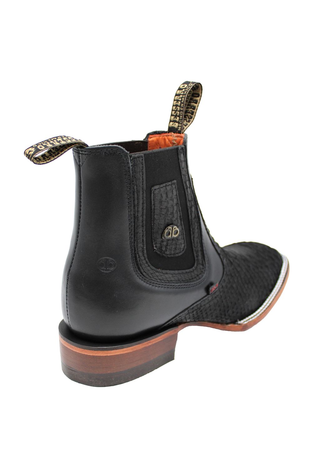Botín Rodeo Besserro Python Negro.
