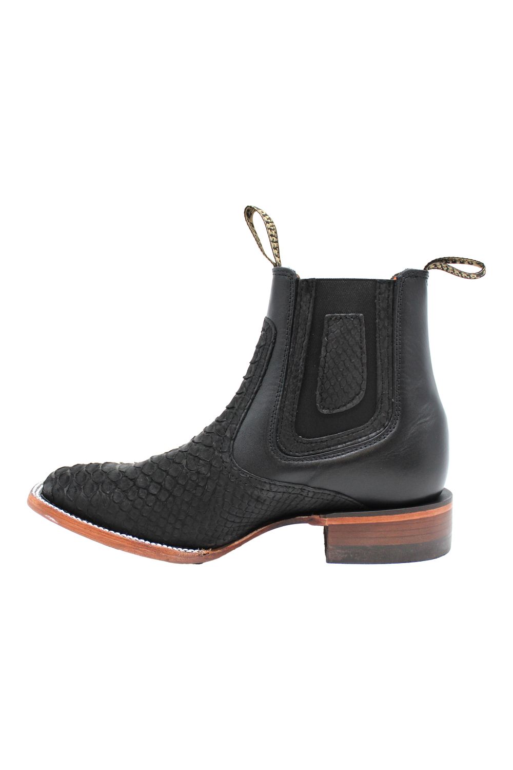 Botín Rodeo Besserro Python Negro.