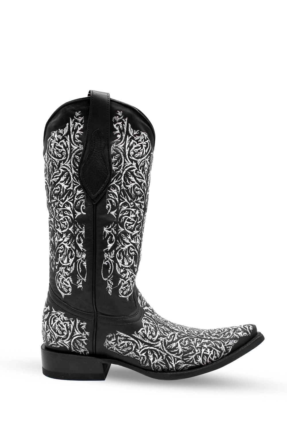 Bota Rameado Plata-Negro
