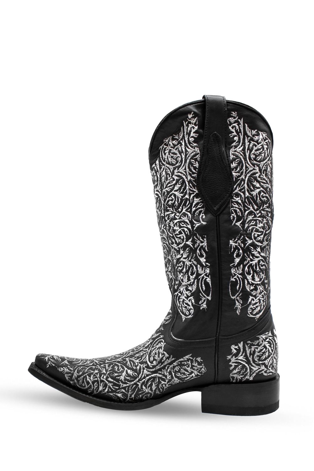 Bota Rameado Plata-Negro
