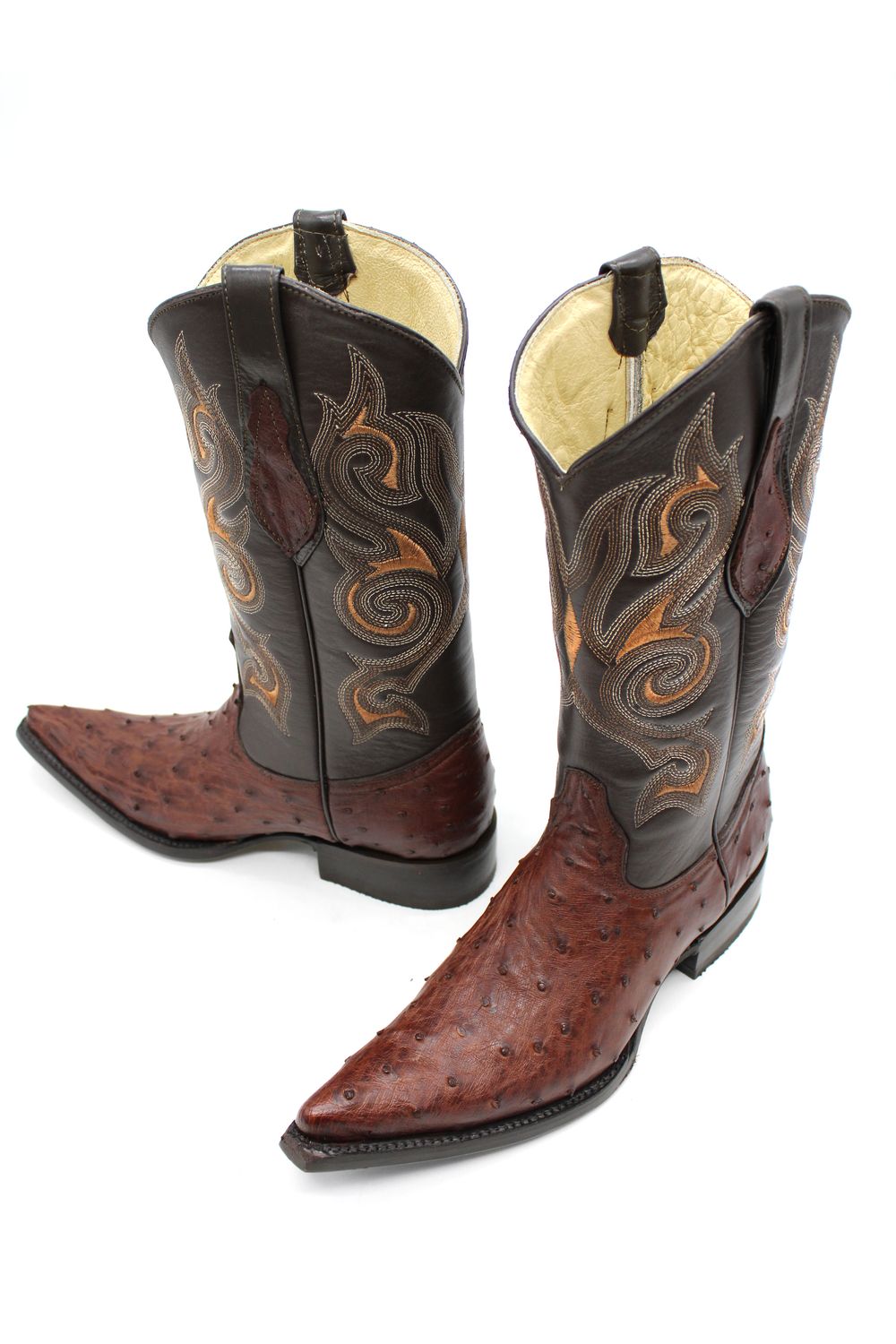 Bota Avestruz 1ra Café Chihuahua