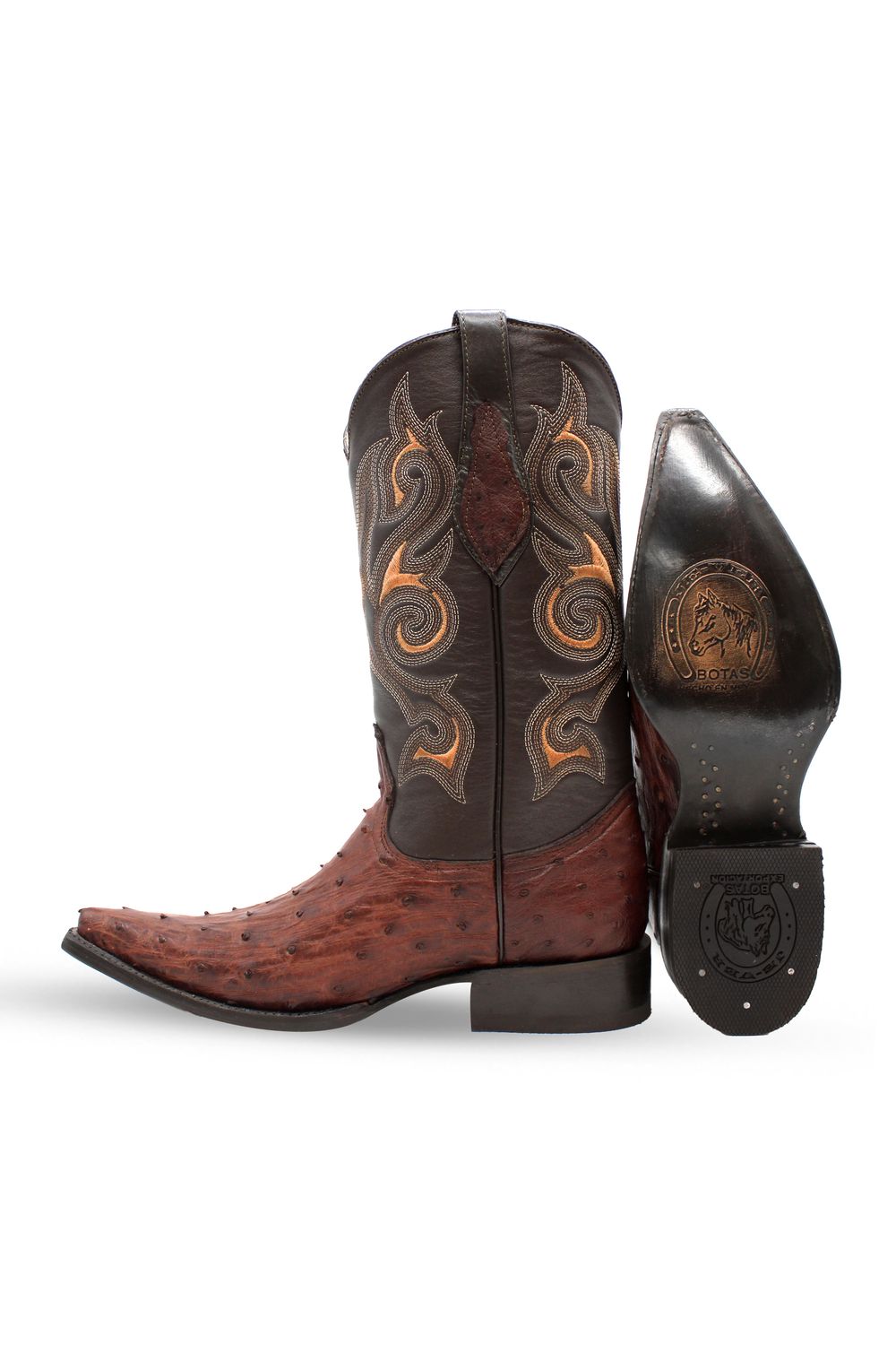 Bota Avestruz 1ra Café Chihuahua
