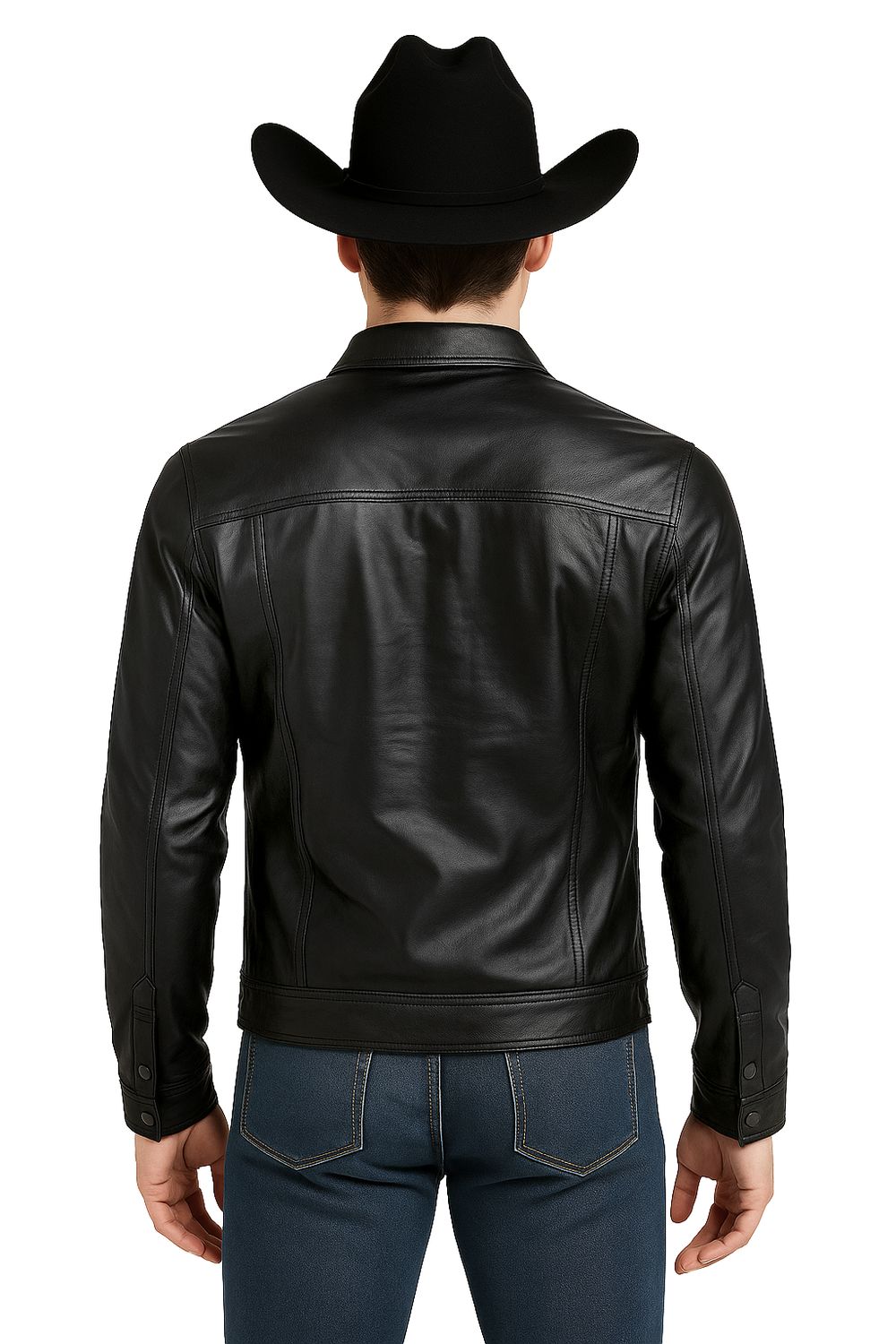 Chamarra Teduar Piel Mod. Levis Negro