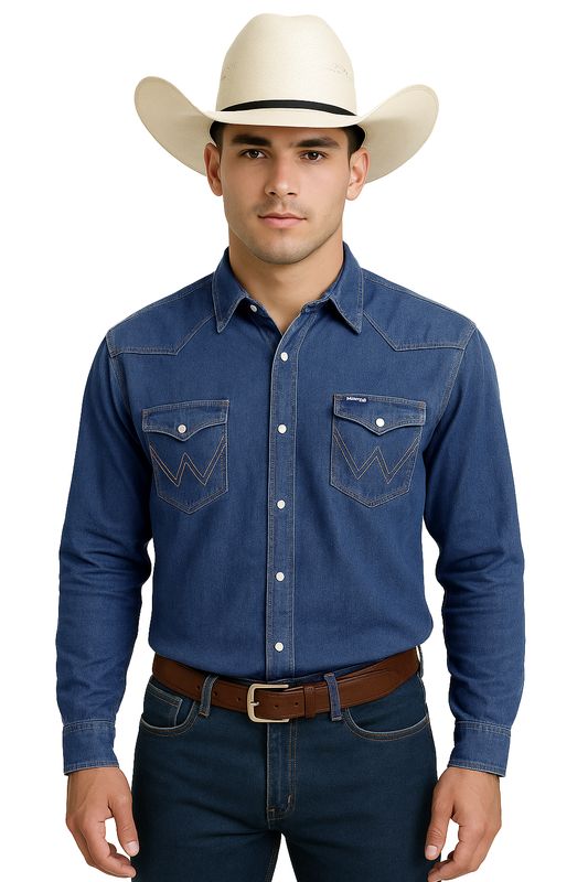 Camisa Lee de mezclilla manga larga