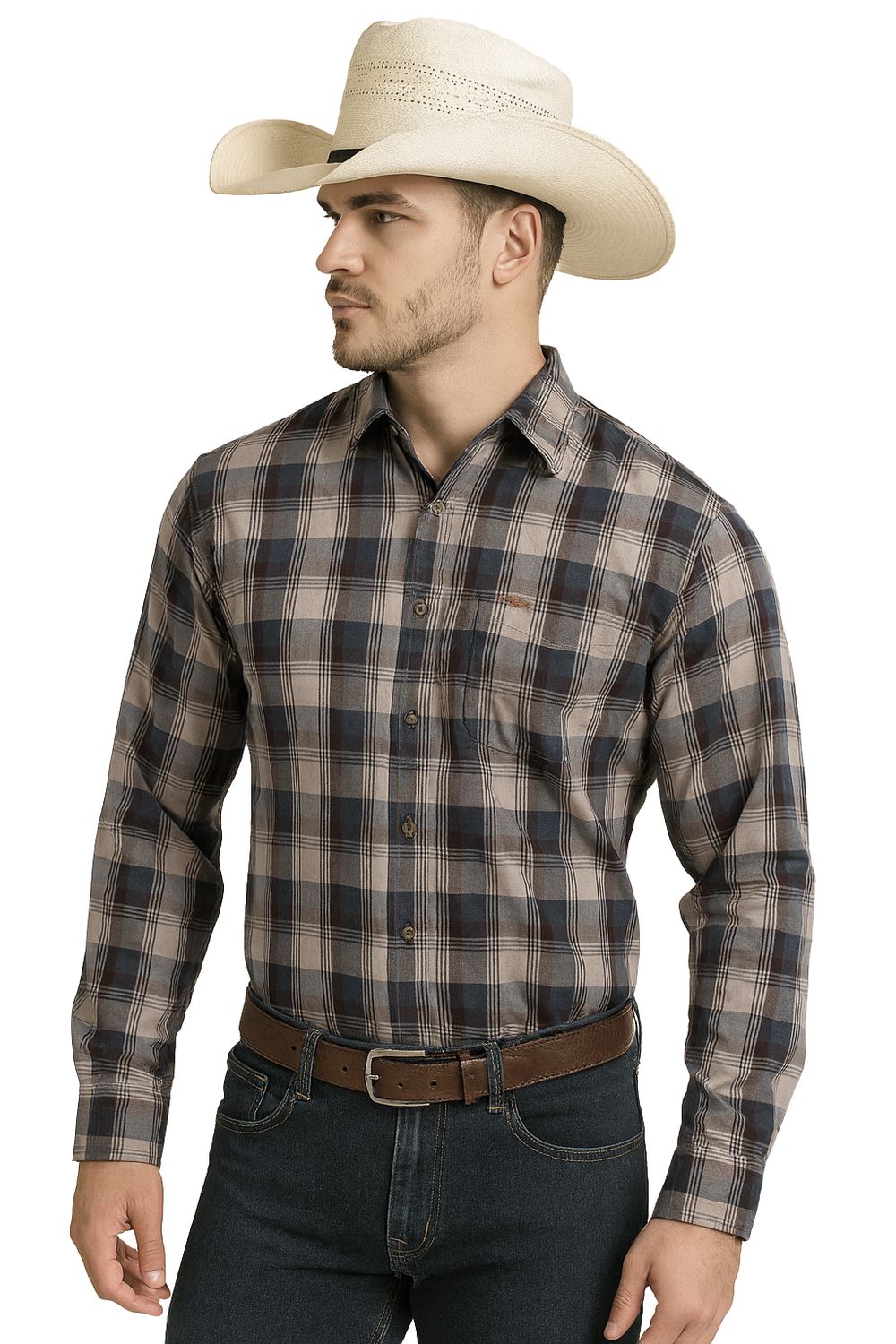 Camisa Lee Hombre Slim Fit Manga Larga 533