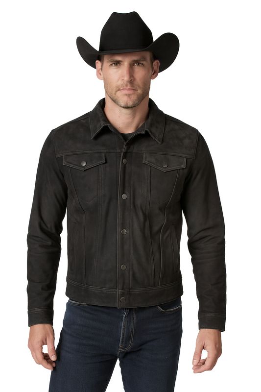 Chamarra de Piel Negro