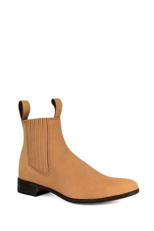 Botín Charro Nobuck Camel.