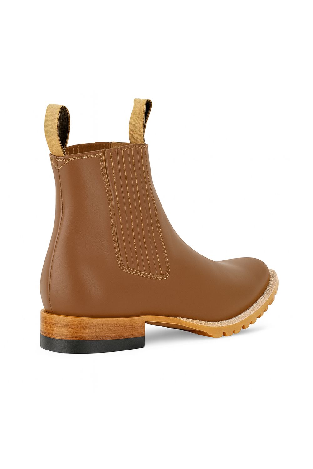 Botín Chato Suela de Tractor Nogal.