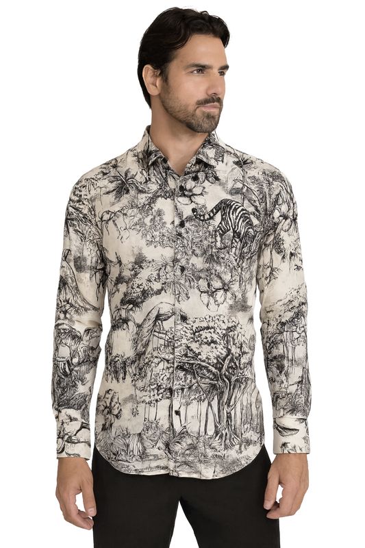 Camisa Barabas manga larga Glemara