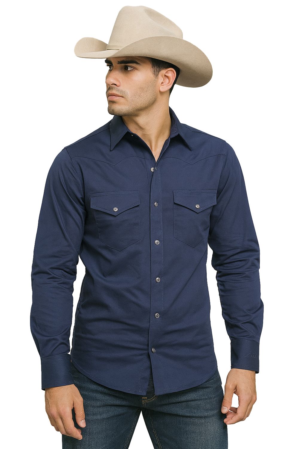 Camisa Rancho Cero Uno Azul Marino