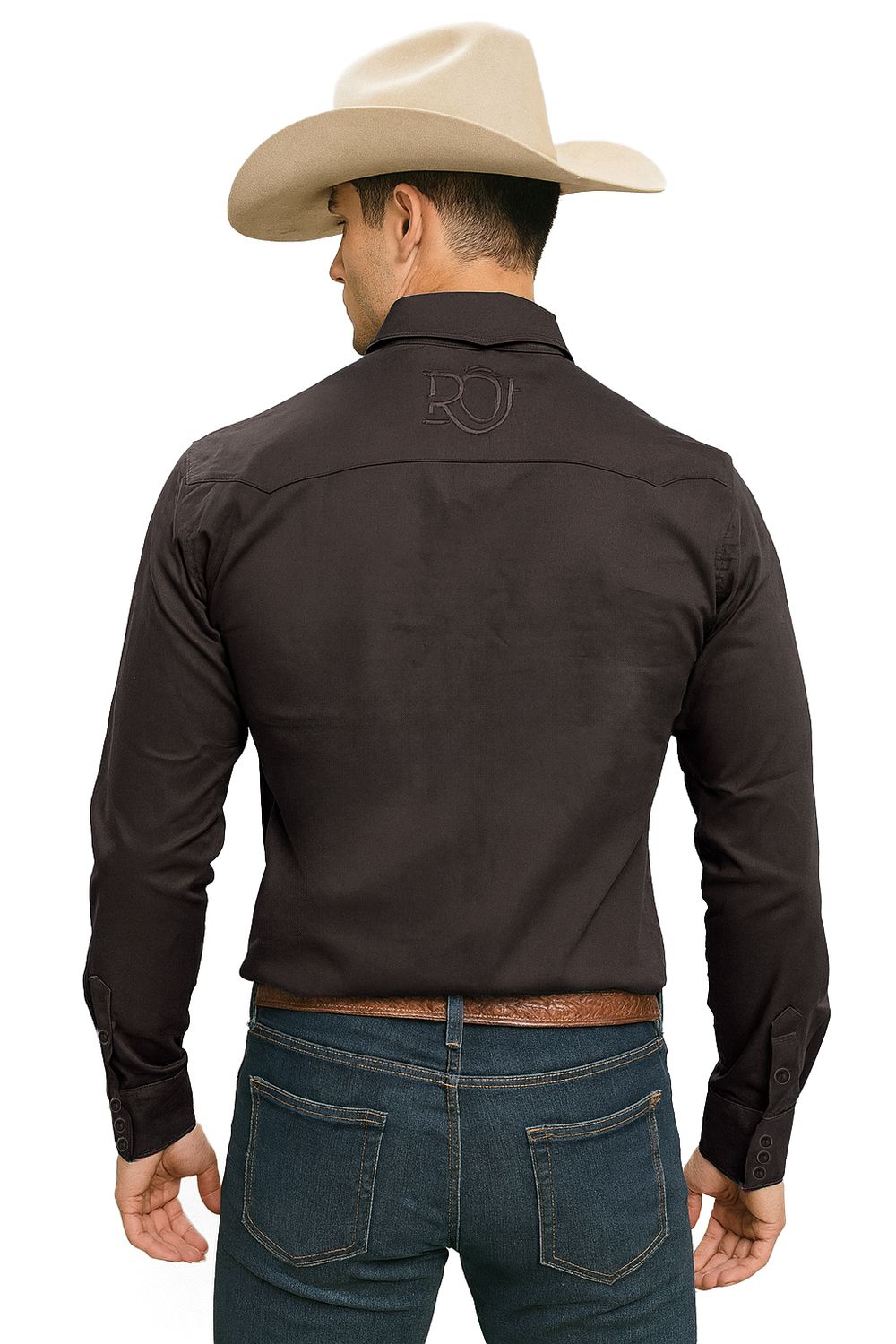 Camisa Rancho Cero Uno Café Obscuro