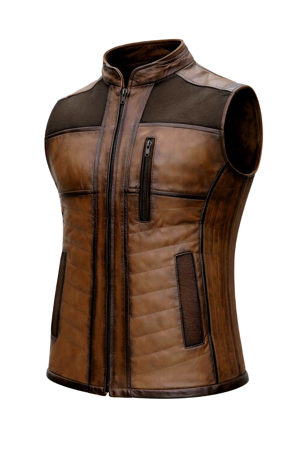 Chaleco de Piel Texas Miel