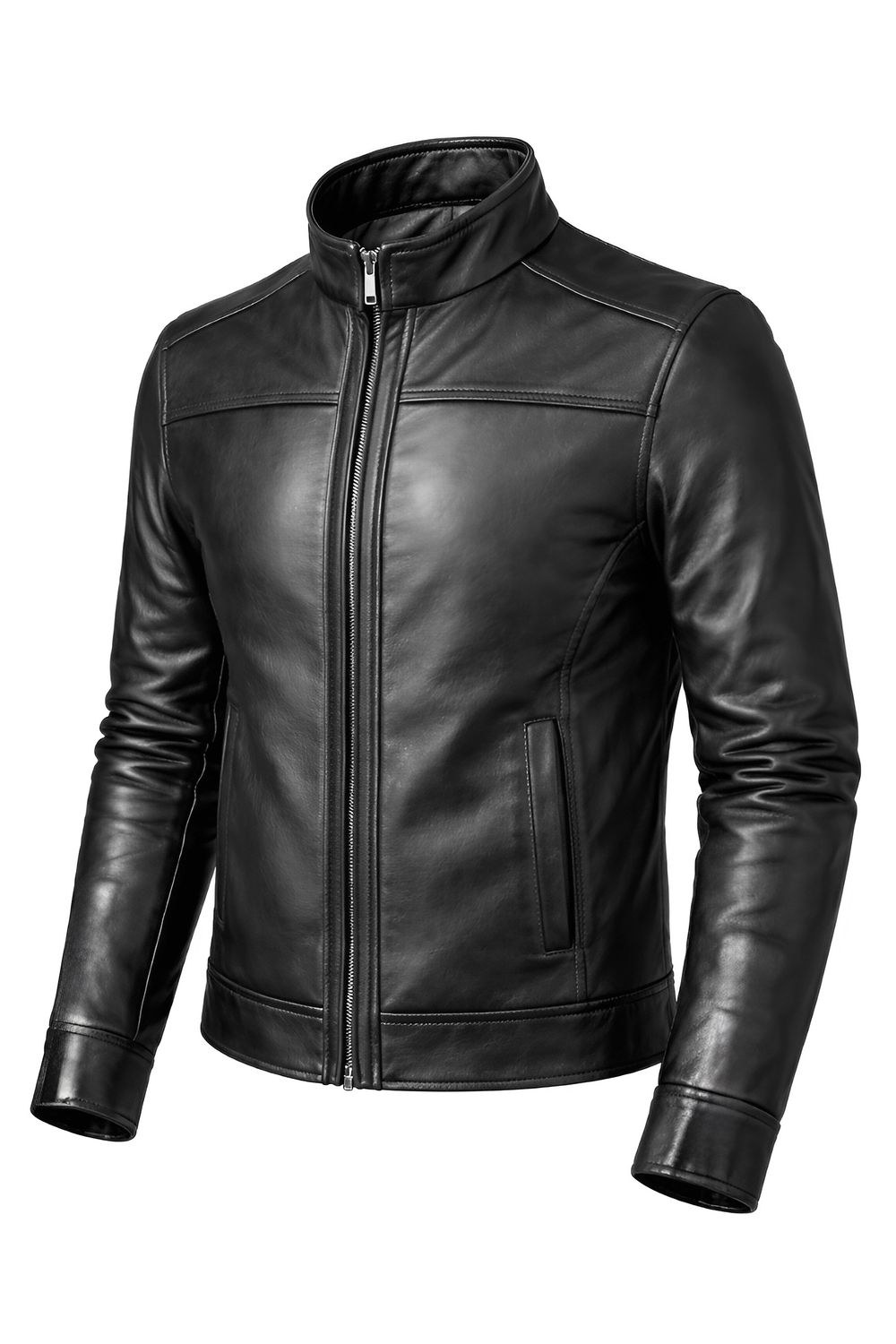 Chamarra de Piel Negra