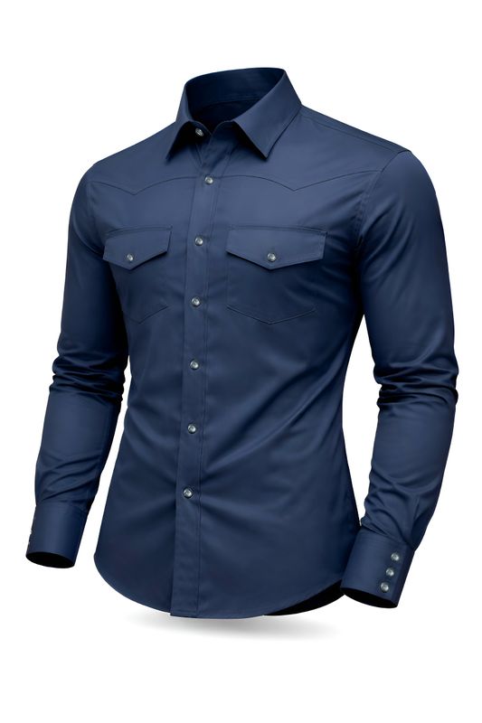 Camisa Rancho Cero Uno Azul Marino