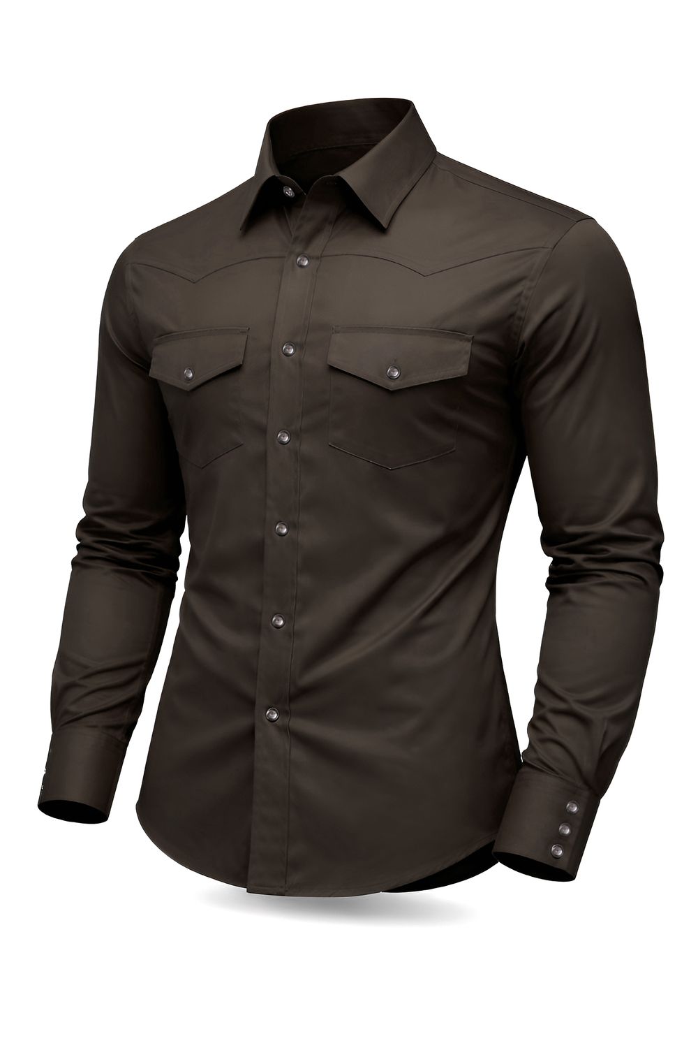 Camisa Rancho Cero Uno Café Obscuro